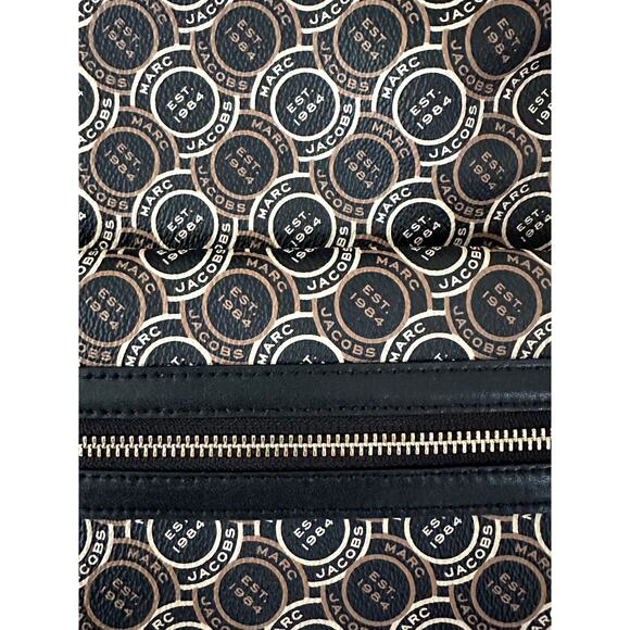 $350 New Marc Jacobs Logo Signet Shoulder Backpack Bookbag Unisex Authentic - Picture 2 of 4